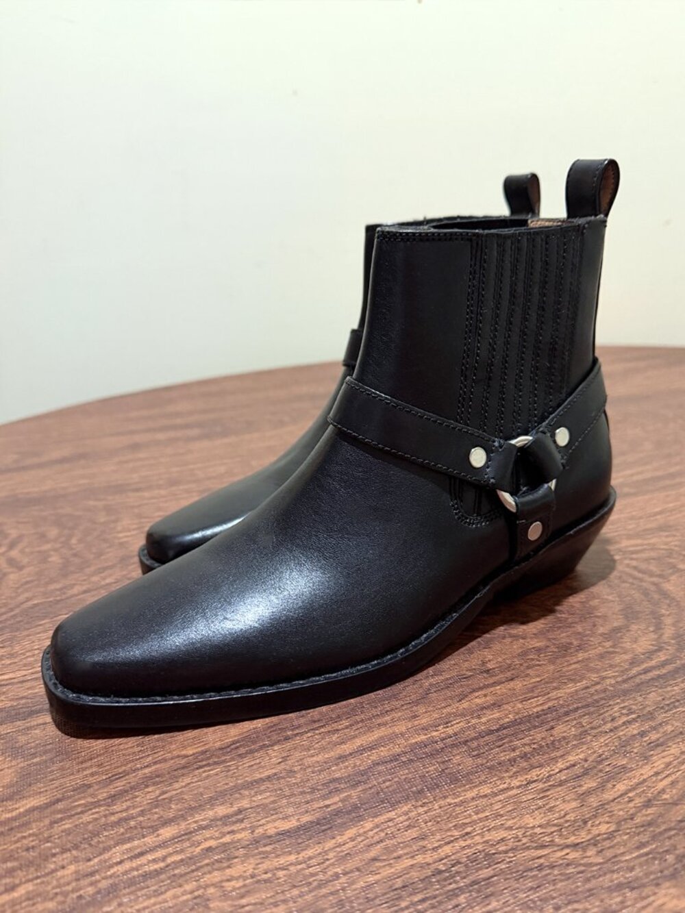 Madewell The Santiago Western Ankle Boot in True Black Women's Size 6.5 NWOT - Picture 6 of 9